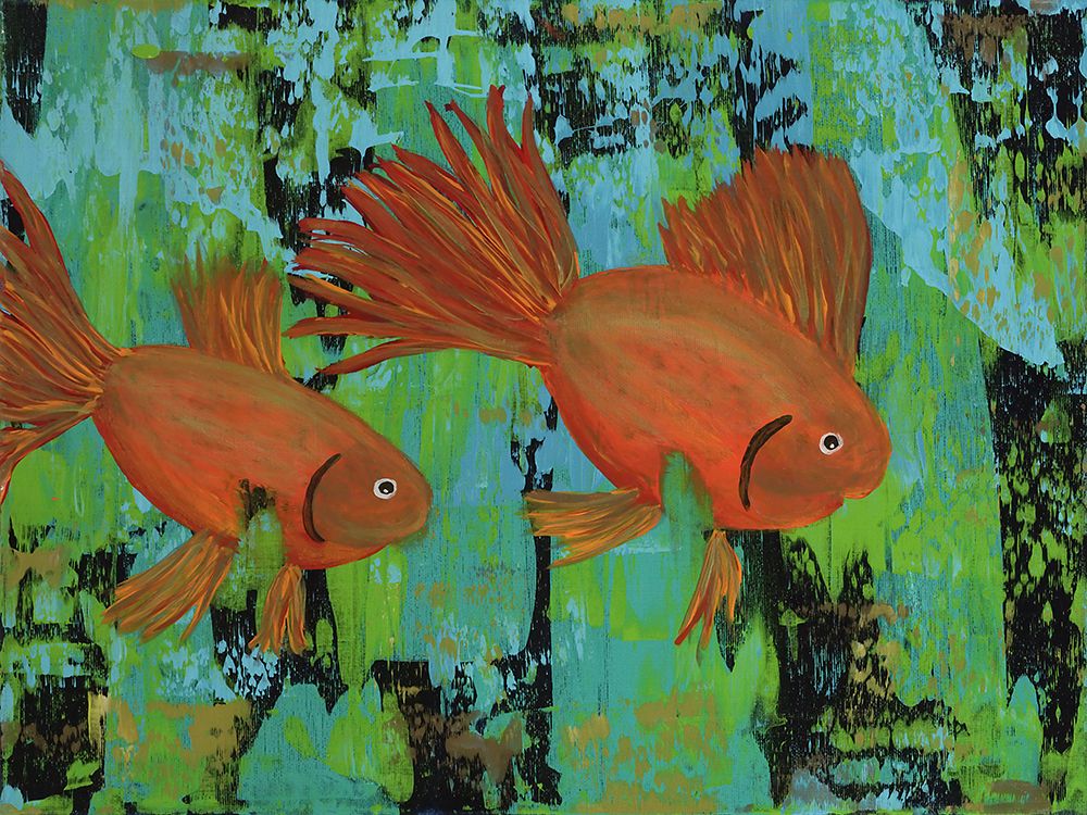 Gold Fish_horizontal art print by Screendoor for $57.95 CAD