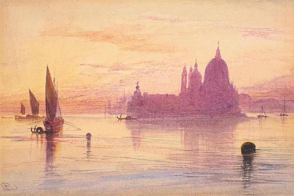 Santa Maria della Salute Venice_Edward Lear art print by Screendoor for $57.95 CAD