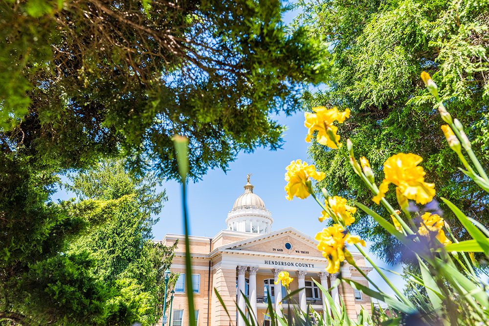 Henderson County Courthouse art print by Will Malone for $57.95 CAD