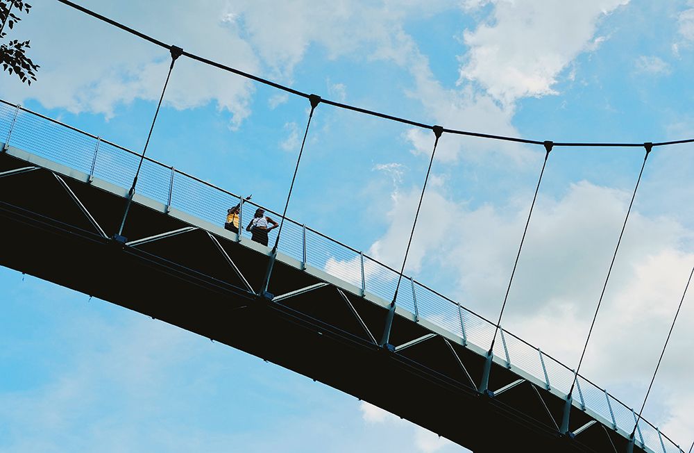 Suspension Bridge Sky art print by Will Malone for $57.95 CAD