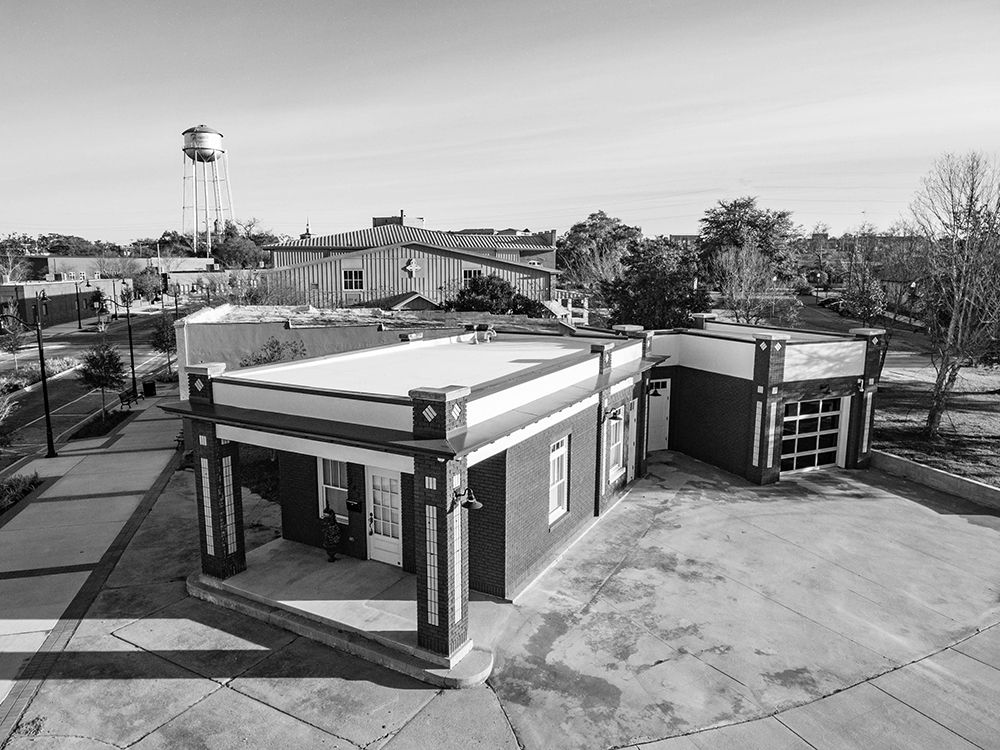 Gulf Oil Aerial Monochrome art print by Will Malone for $57.95 CAD