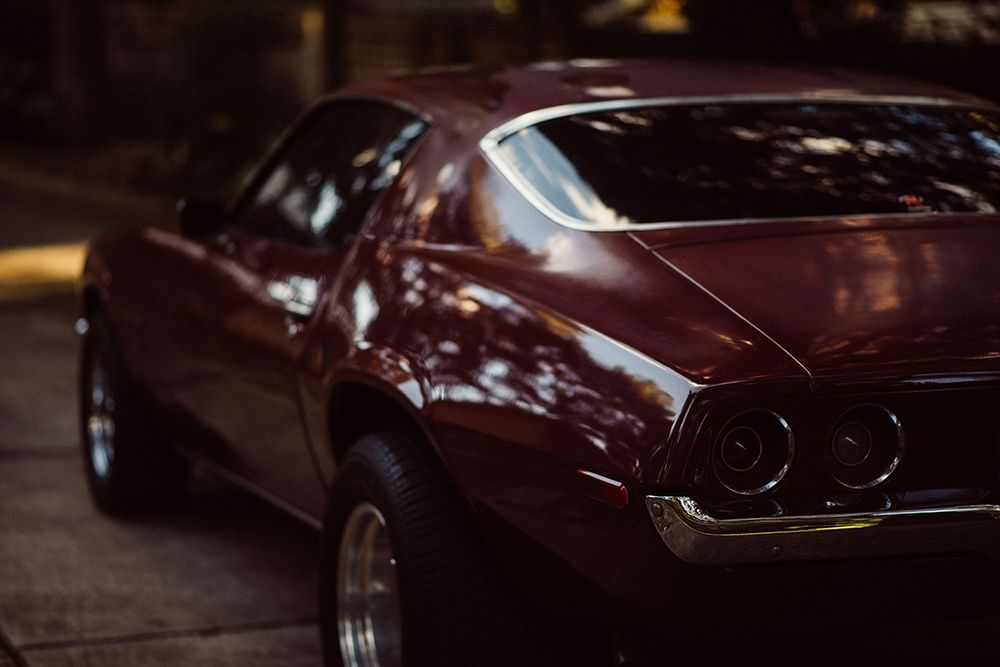 Maroon Camaro art print by Will Malone for $57.95 CAD