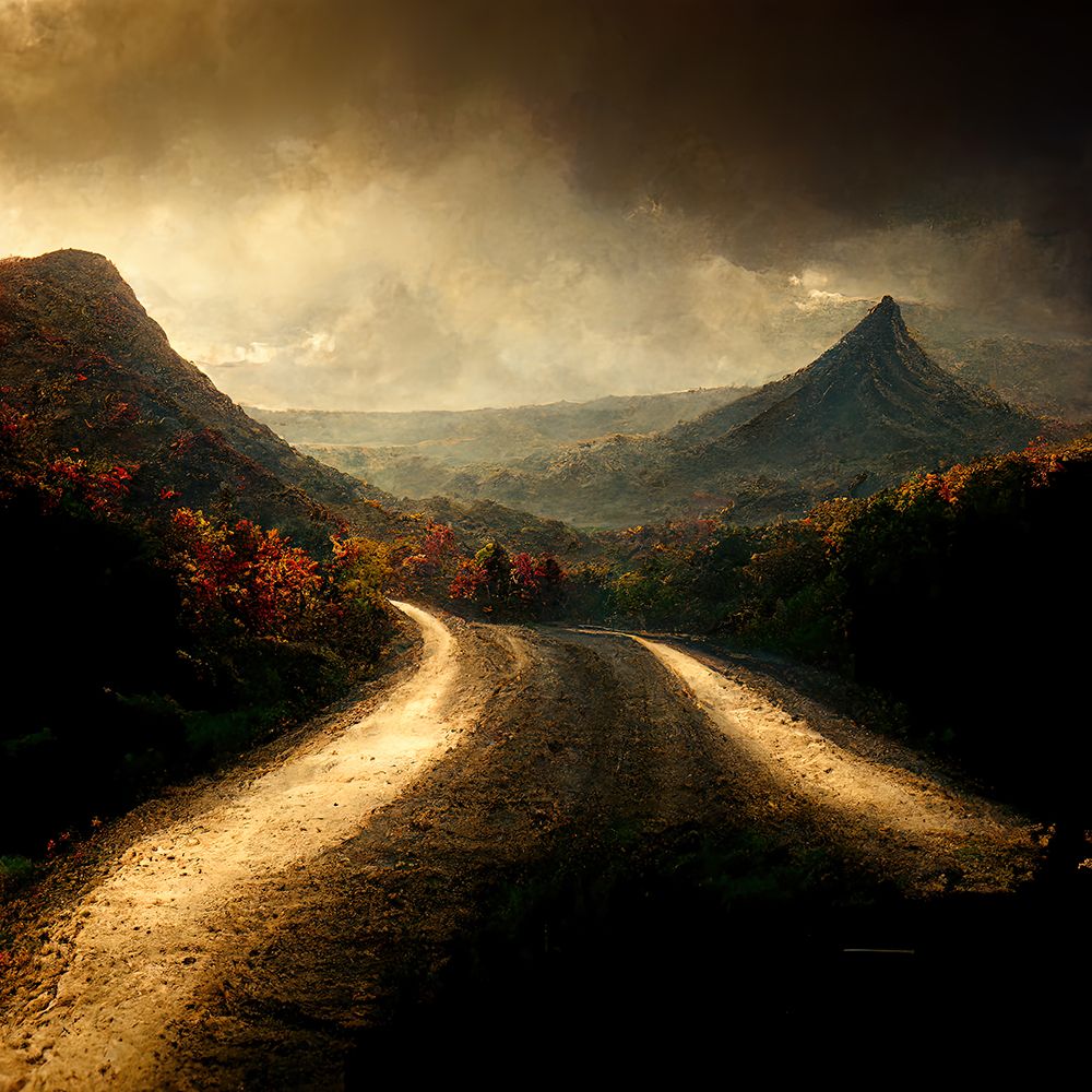 Autumn Road 3 art print by Screendoor for $57.95 CAD