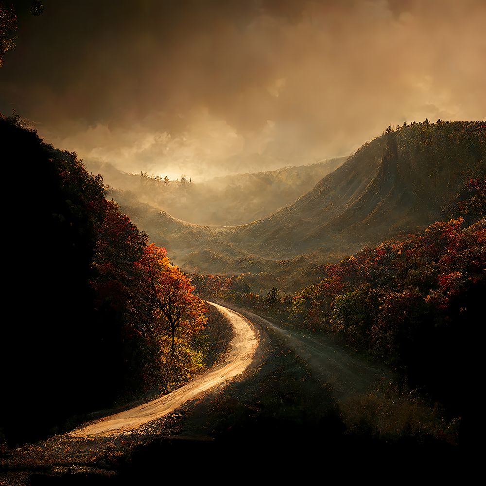 Autumn Road 4 art print by Screendoor for $57.95 CAD