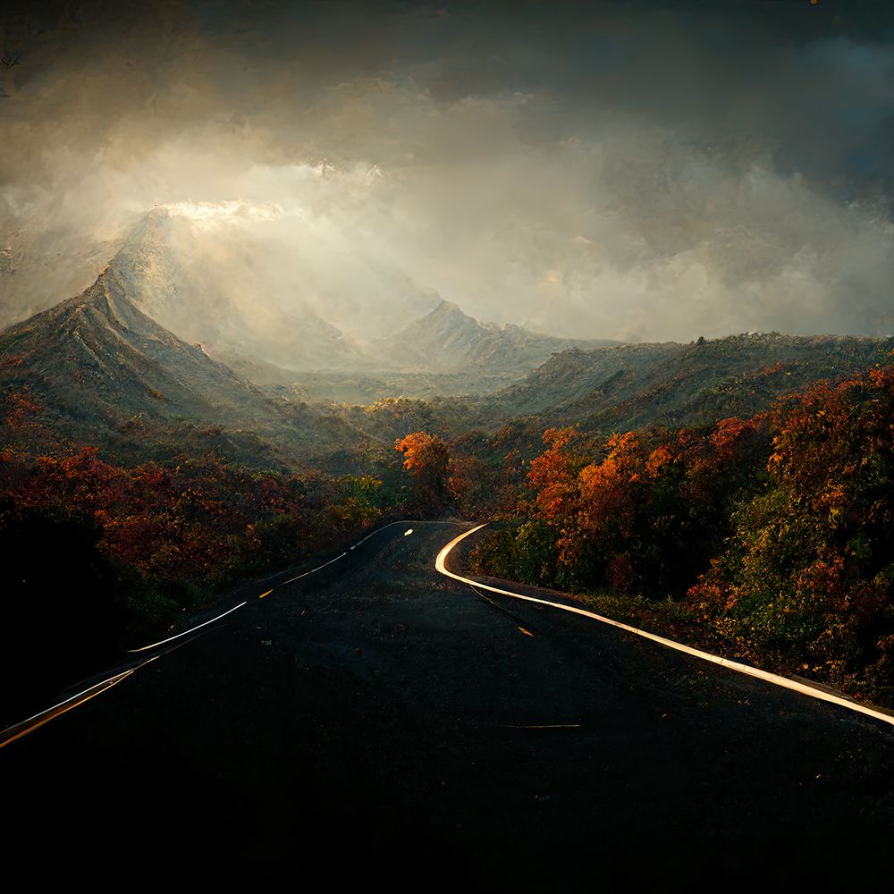 Autumn Road art print by Screendoor for $57.95 CAD