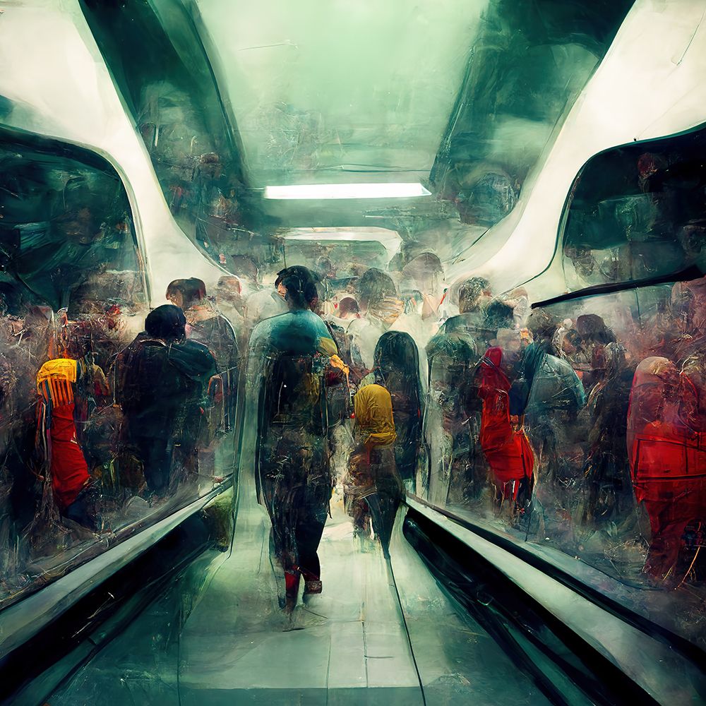 Futuristic City Subway 2 art print by Screendoor for $57.95 CAD