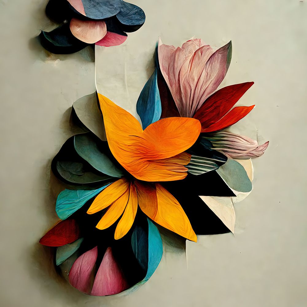 Paper Flowers 5 art print by Screendoor for $57.95 CAD