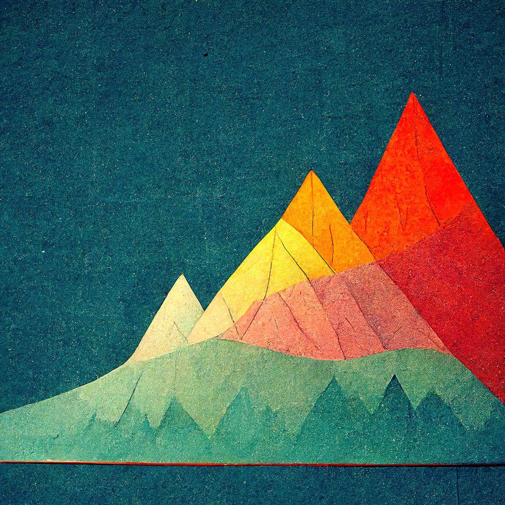 Rainbow Volcano 4 art print by Screendoor for $57.95 CAD