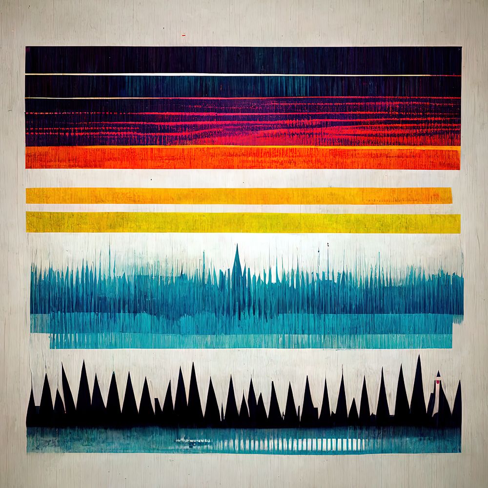 Waveform 9 art print by Screendoor for $57.95 CAD