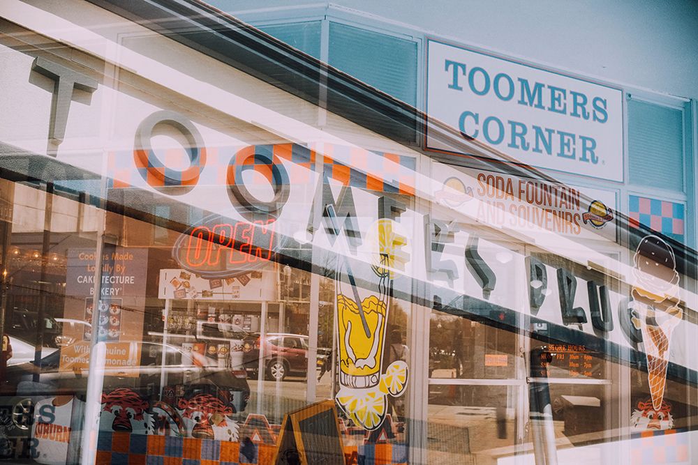 Toomers Corner Collage BW art print by Will Malone for $57.95 CAD