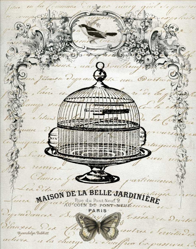 French Birdcage I art print by Gwendolyn Babbitt for $57.95 CAD