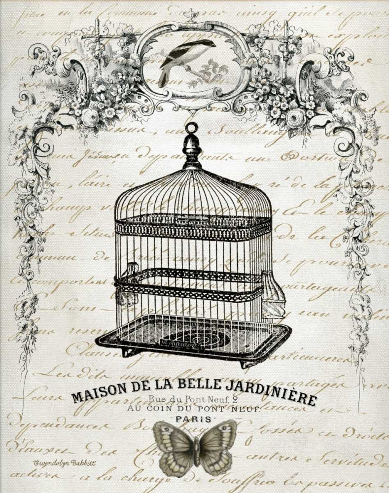 French Birdcage II art print by Gwendolyn Babbitt for $57.95 CAD