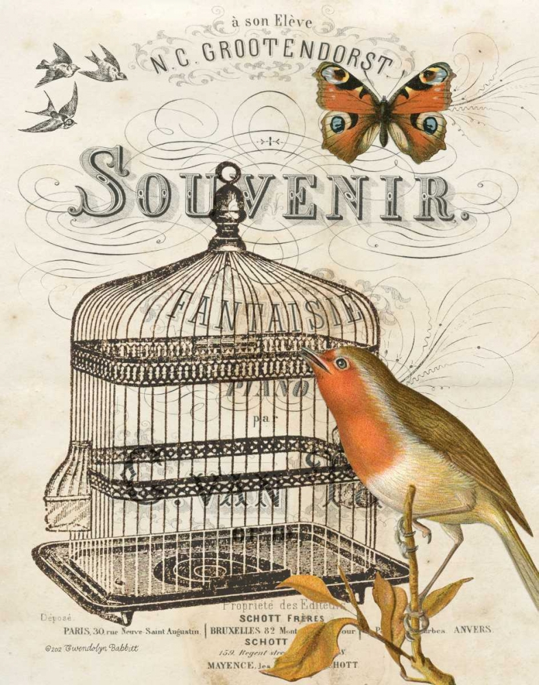 Music Bird II art print by Gwendolyn Babbitt for $57.95 CAD