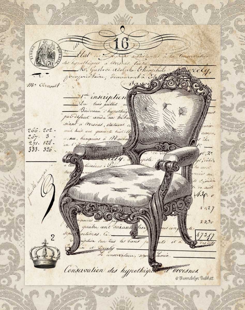 French Chair II art print by Gwendolyn Babbitt for $57.95 CAD
