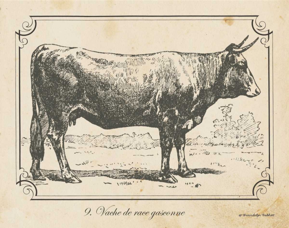 Farm Bull I art print by Gwendolyn Babbitt for $57.95 CAD