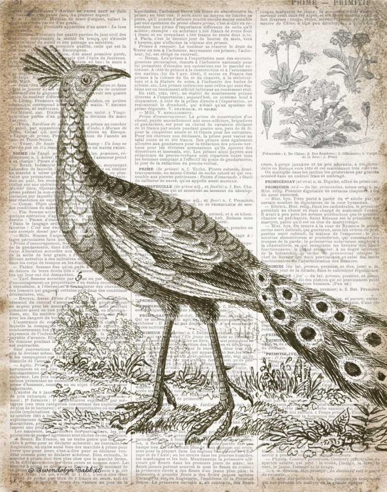 Vintage Bird I art print by Gwendolyn Babbitt for $57.95 CAD