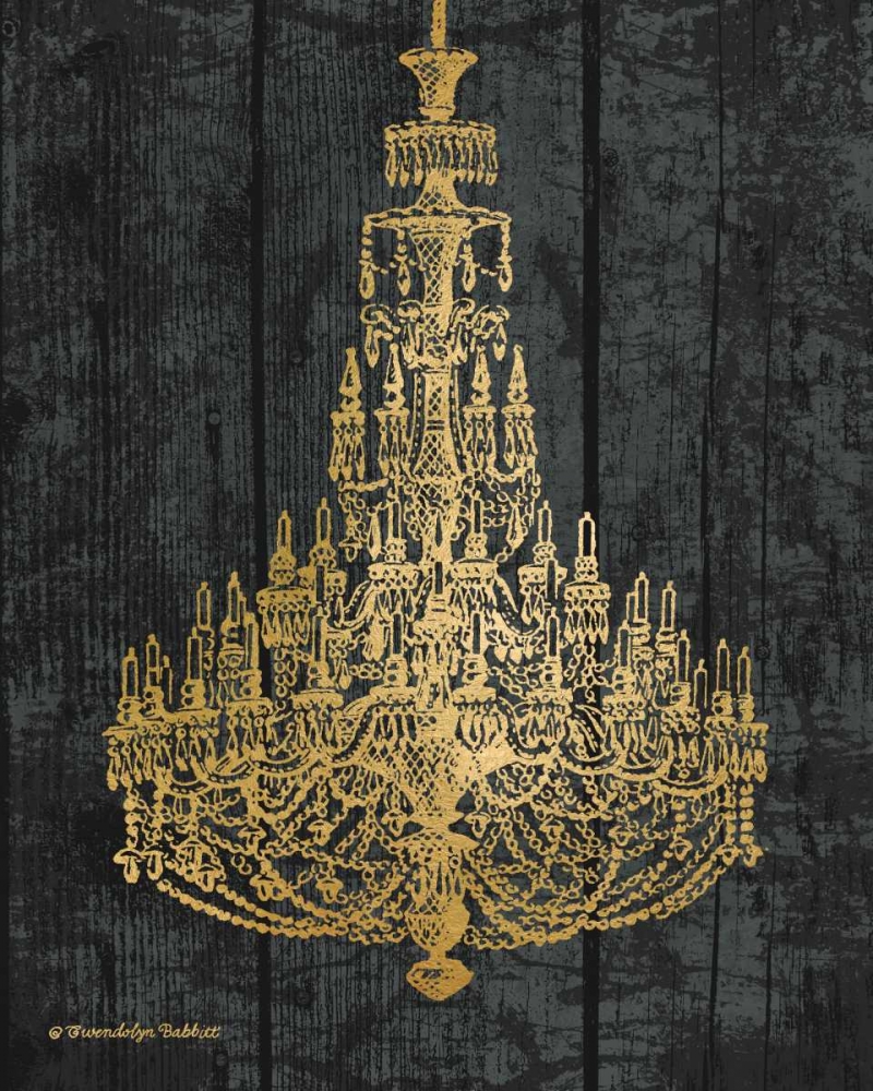 Gold Chandelier I art print by Gwendolyn Babbitt for $57.95 CAD