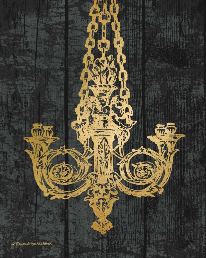 Gold Chandelier II art print by Gwendolyn Babbitt for $57.95 CAD