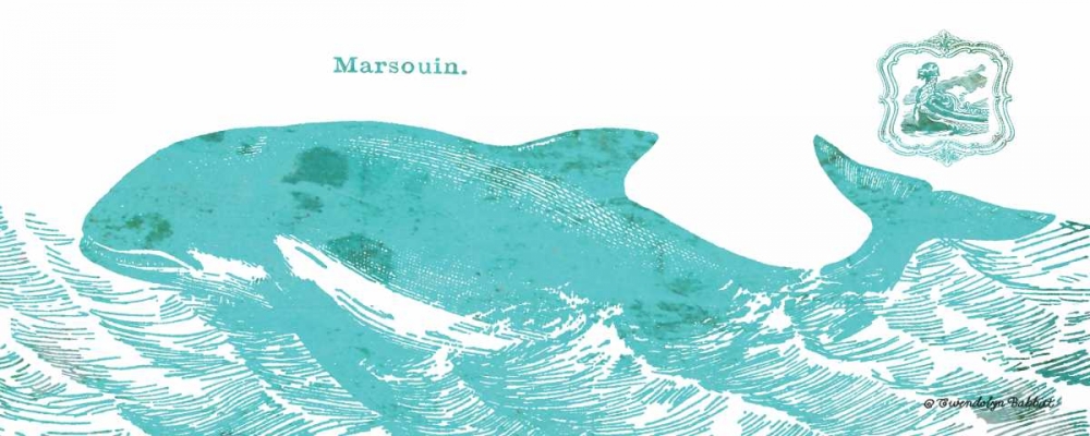 Whale on White II art print by Gwendolyn Babbitt for $57.95 CAD
