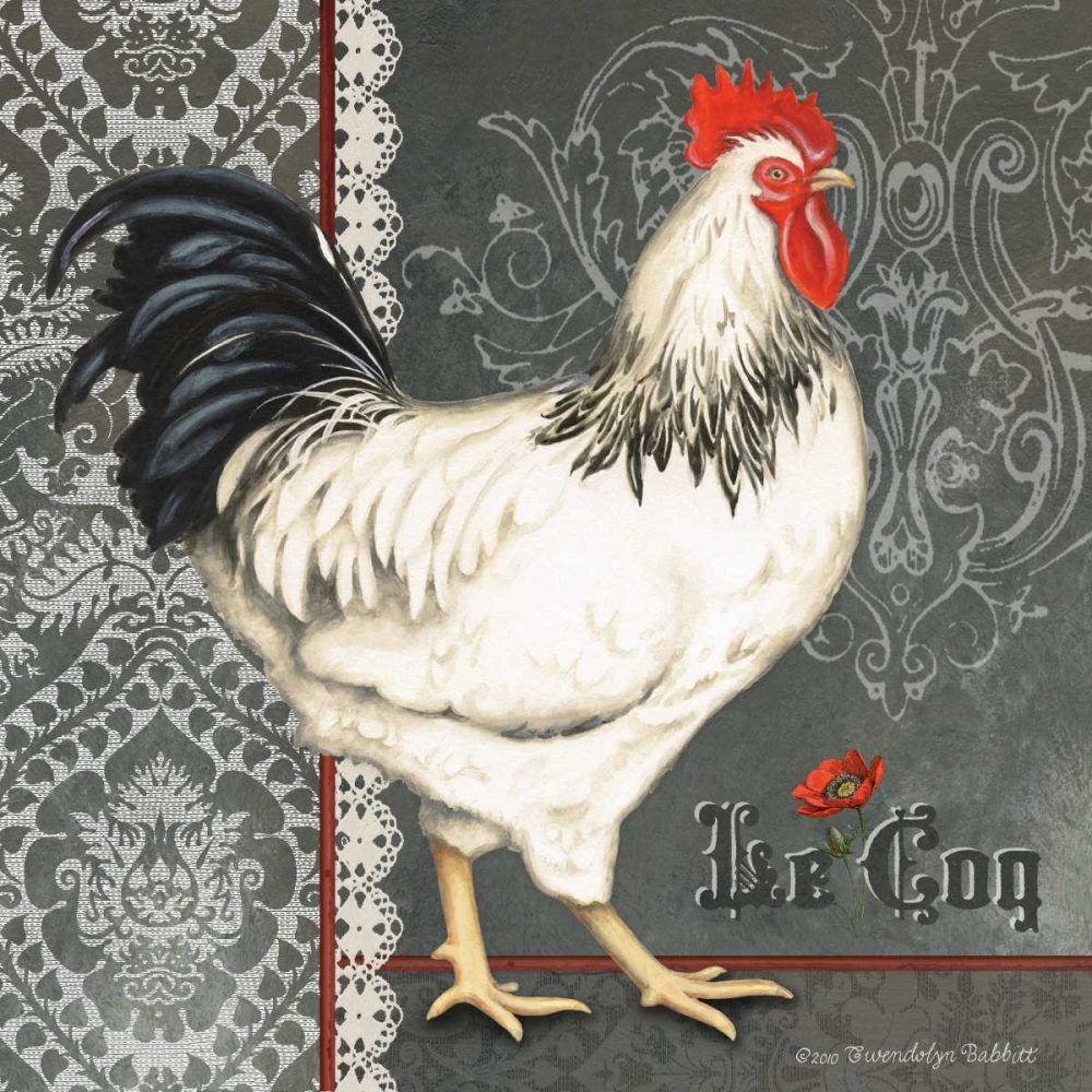 French Rooster I art print by Gwendolyn Babbitt for $57.95 CAD