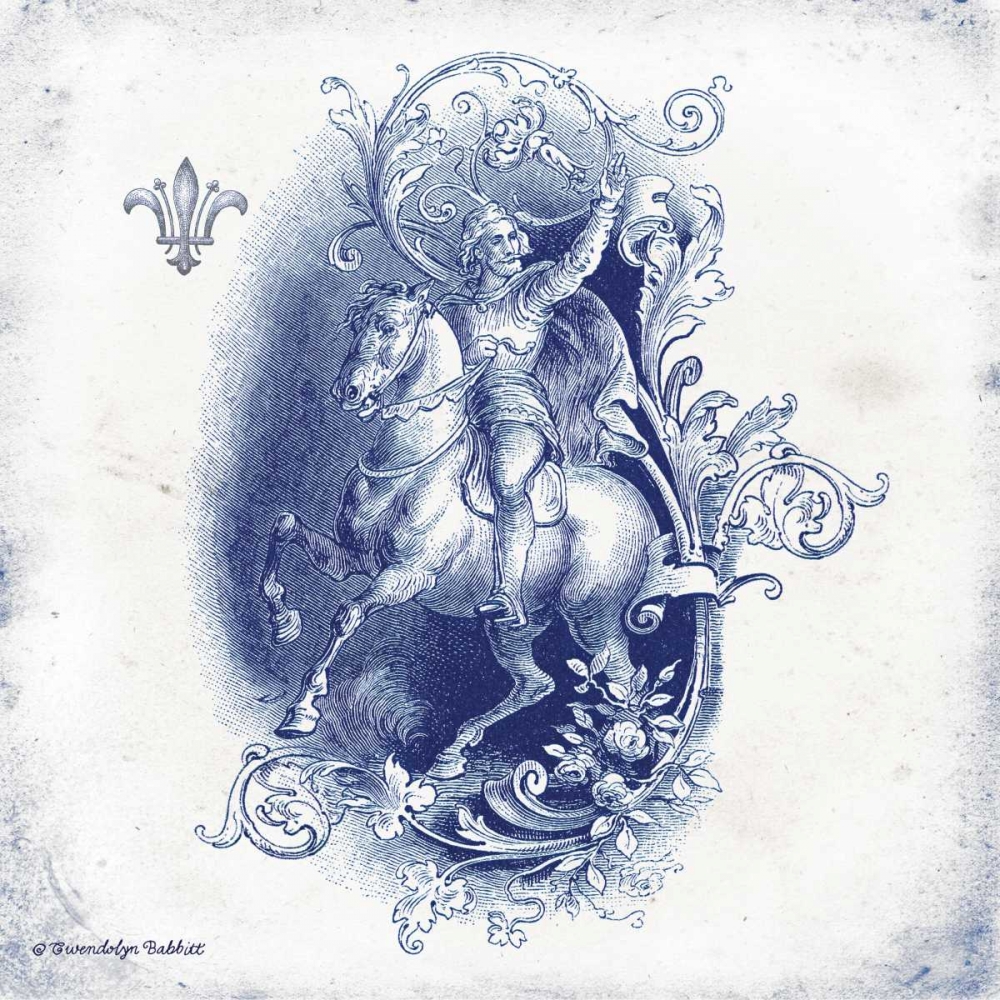 Horse and Man Indigo art print by Gwendolyn Babbitt for $57.95 CAD