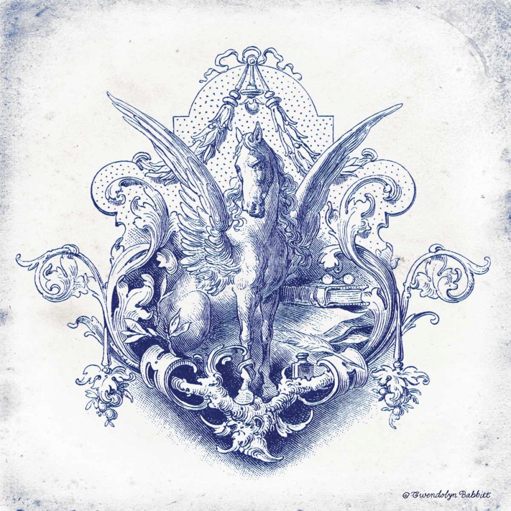 Pegasus Indigo art print by Gwendolyn Babbitt for $57.95 CAD