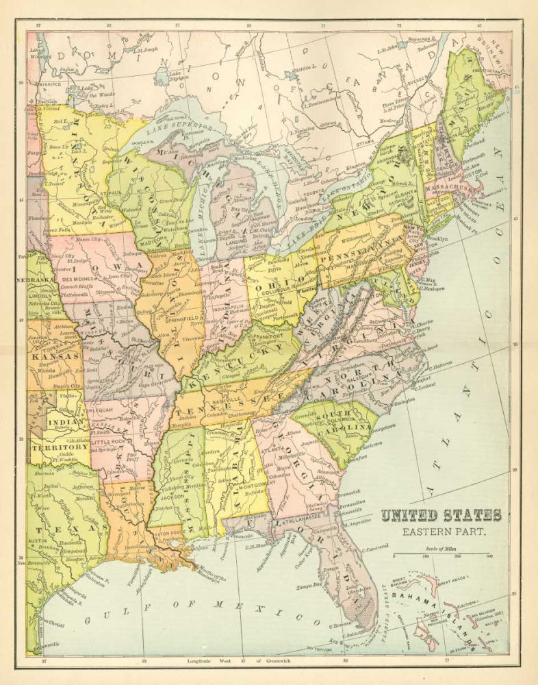 US Map East art print by Gwendolyn Babbitt for $57.95 CAD
