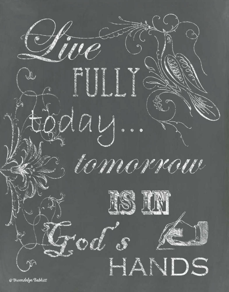 Live Fully Chalkboard art print by Gwendolyn Babbitt for $57.95 CAD