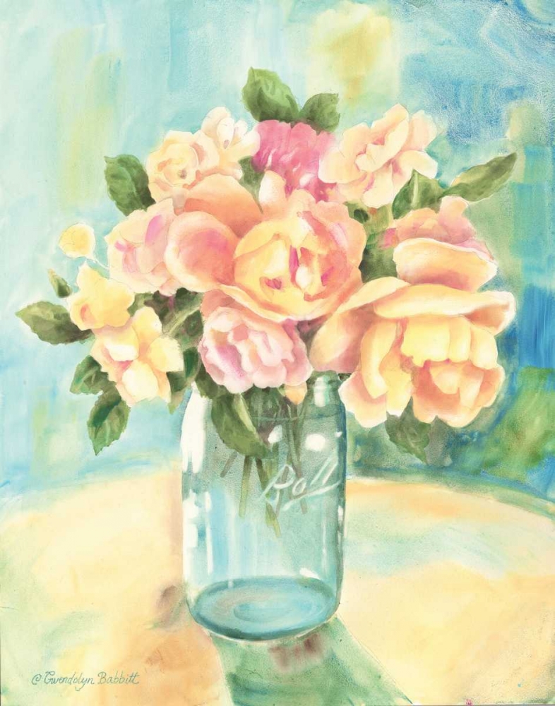 Roses In Jar art print by Gwendolyn Babbitt for $57.95 CAD