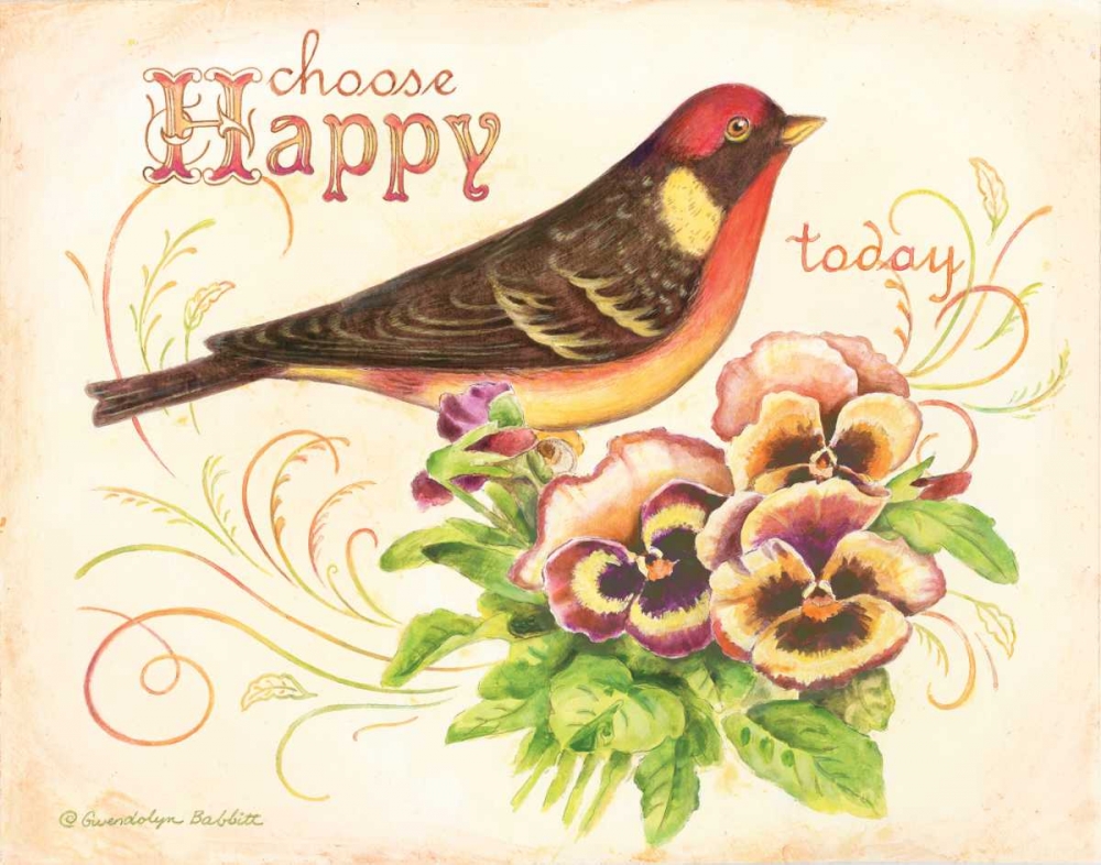 Bird Happy art print by Gwendolyn Babbitt for $57.95 CAD
