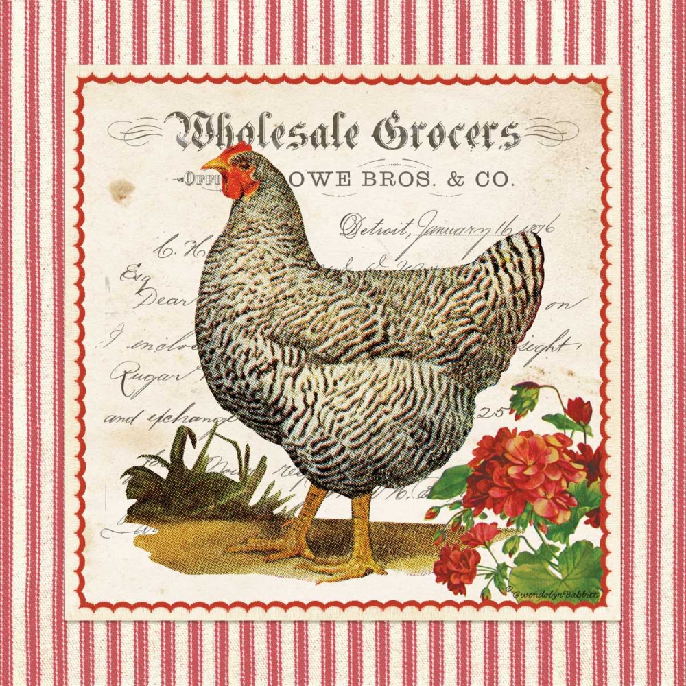 French Hen art print by Gwendolyn Babbitt for $57.95 CAD