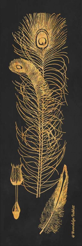 Gold Feathers II art print by Gwendolyn Babbitt for $57.95 CAD