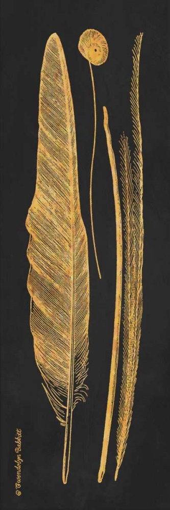 Gold Feathers III art print by Gwendolyn Babbitt for $57.95 CAD