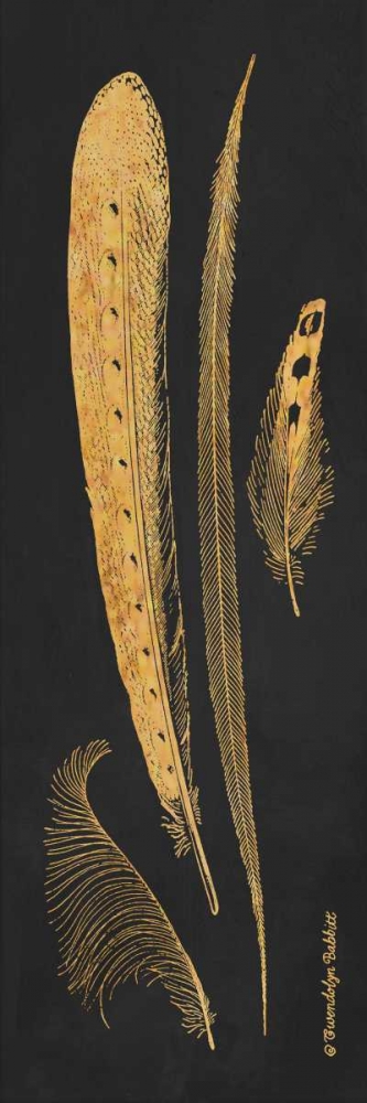 Gold Feathers IV art print by Gwendolyn Babbitt for $57.95 CAD