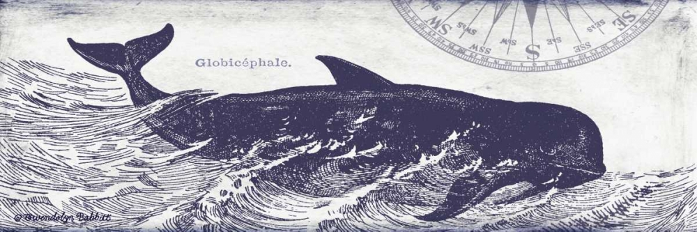 Whale on Cream I art print by Gwendolyn Babbitt for $57.95 CAD