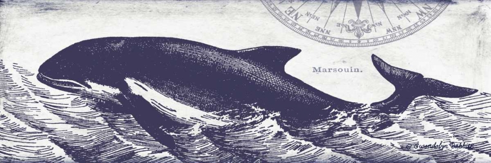 Whale on Cream II art print by Gwendolyn Babbitt for $57.95 CAD