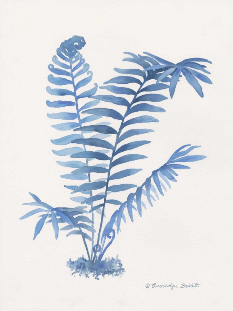 Indigo Fern III art print by Gwendolyn Babbitt for $57.95 CAD