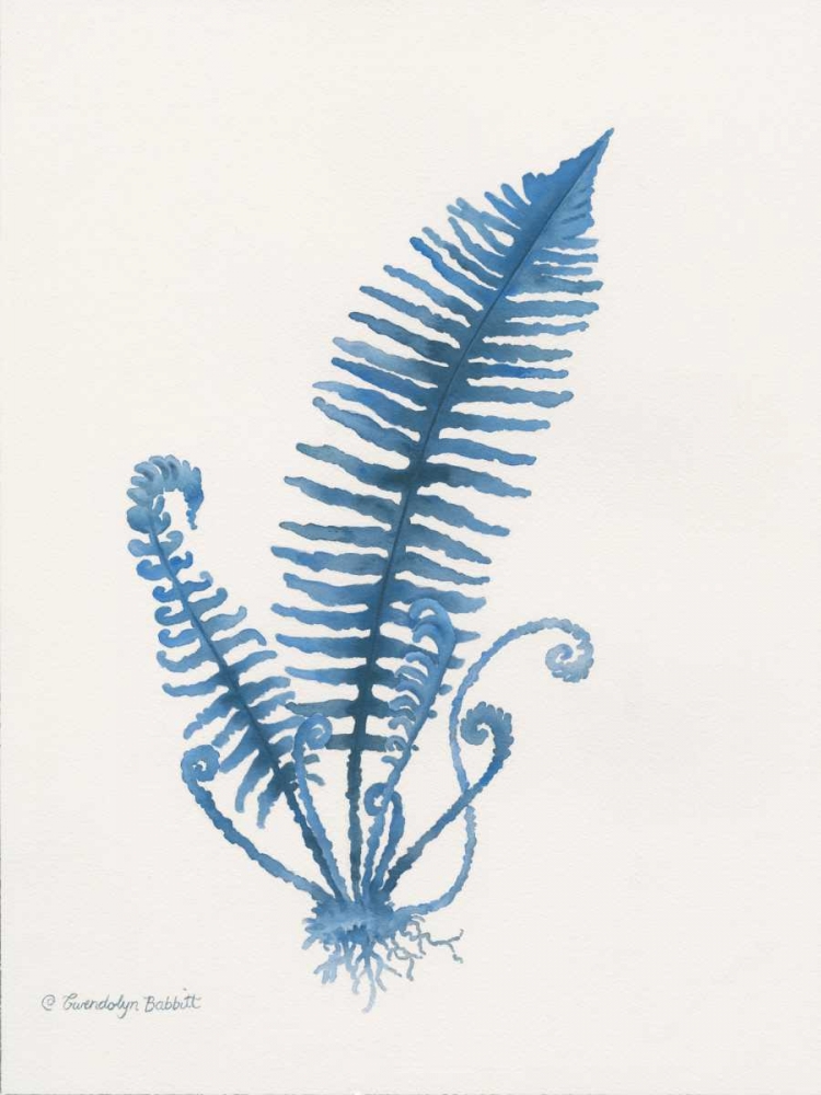 Indigo Fern IV art print by Gwendolyn Babbitt for $57.95 CAD