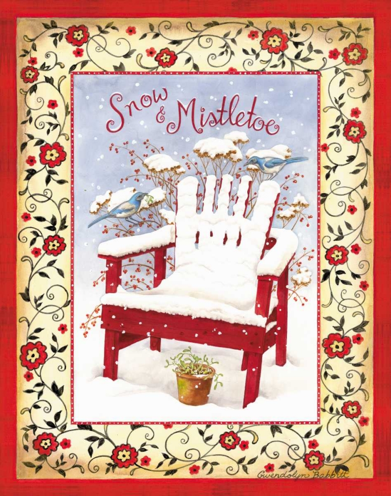 Snow and Mistletoe art print by Gwendolyn Babbitt for $57.95 CAD