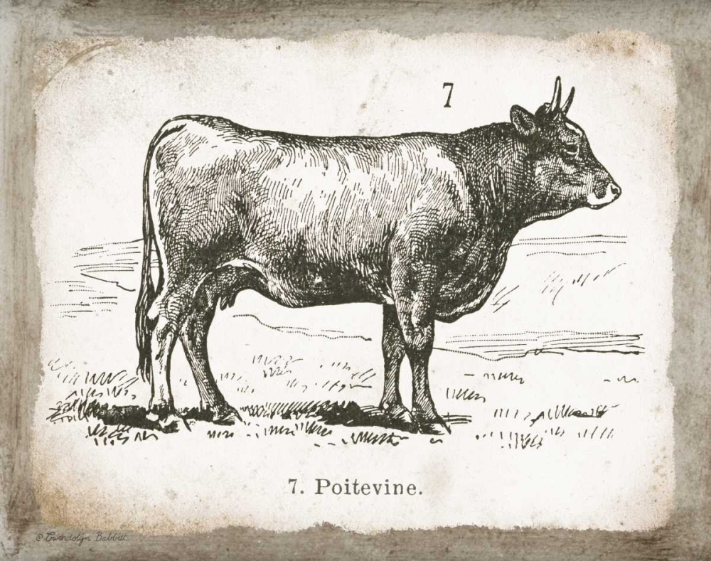 French Cow I art print by Gwendolyn Babbitt for $57.95 CAD