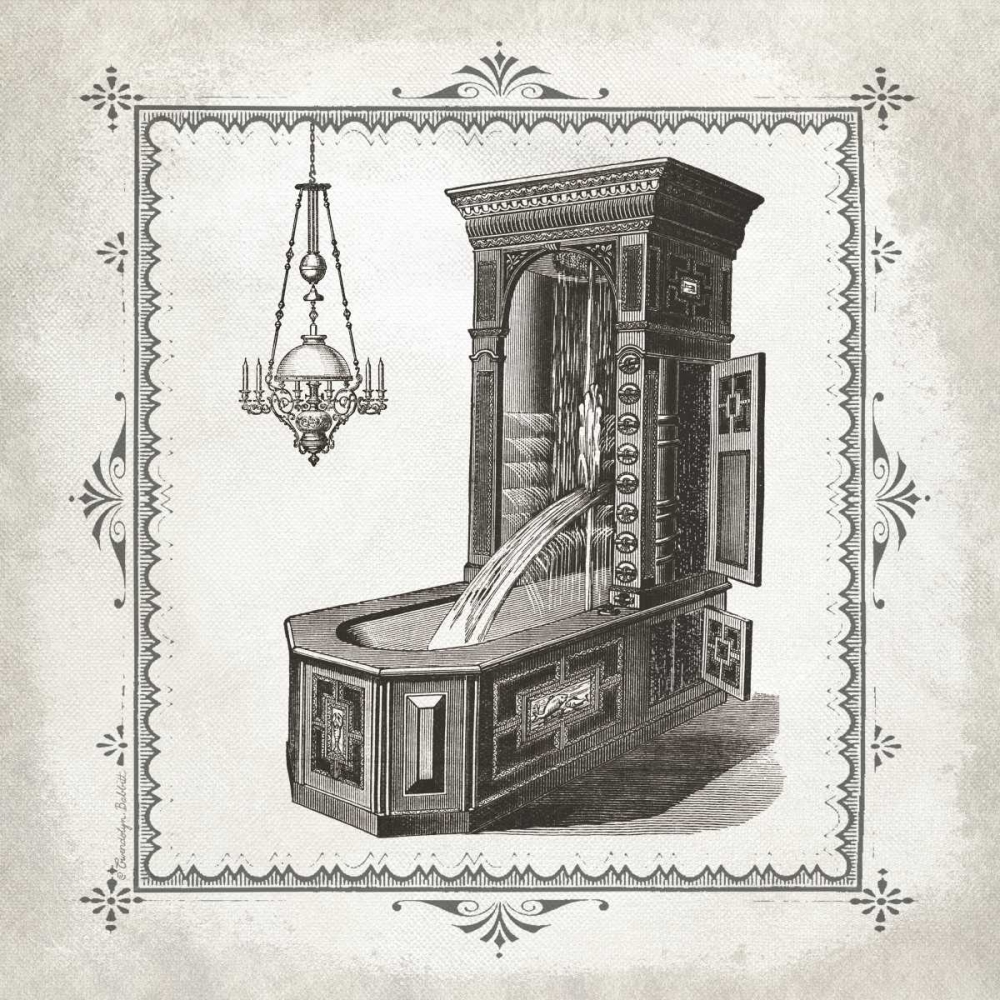 Tub and Chandelier IV art print by Gwendolyn Babbitt for $57.95 CAD