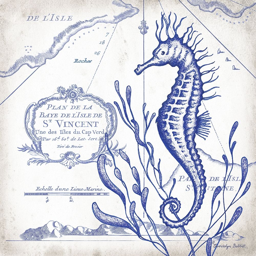 Seahorse on White II art print by Gwendolyn Babbitt for $57.95 CAD
