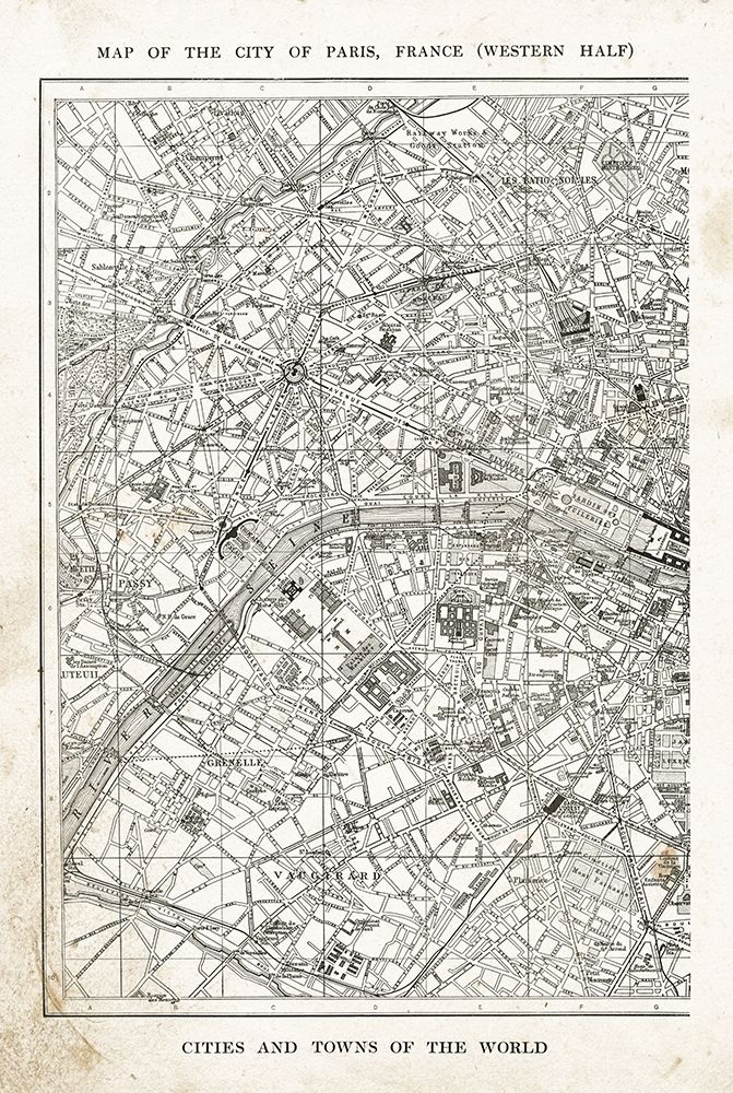 Paris Map I art print by Gwendolyn Babbitt for $57.95 CAD