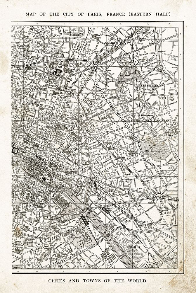 Paris Map II art print by Gwendolyn Babbitt for $57.95 CAD