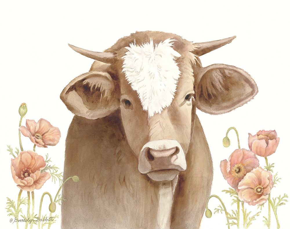 Poppy Cow art print by Gwendolyn Babbitt for $57.95 CAD