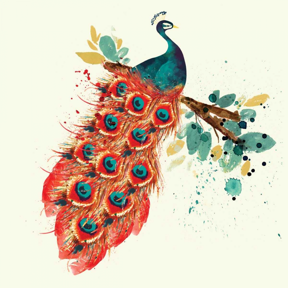 Peacock I art print by Sara Berrenson for $57.95 CAD