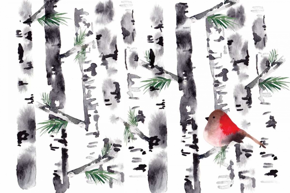 Bird in Birch art print by Sara Berrenson for $57.95 CAD