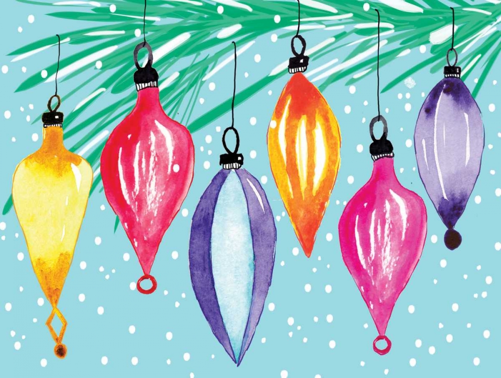 Retro Ornaments art print by Sara Berrenson for $57.95 CAD
