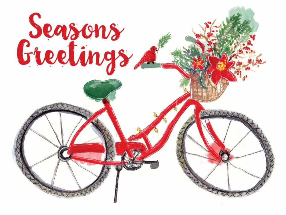 Christmas Bike art print by Sara Berrenson for $57.95 CAD