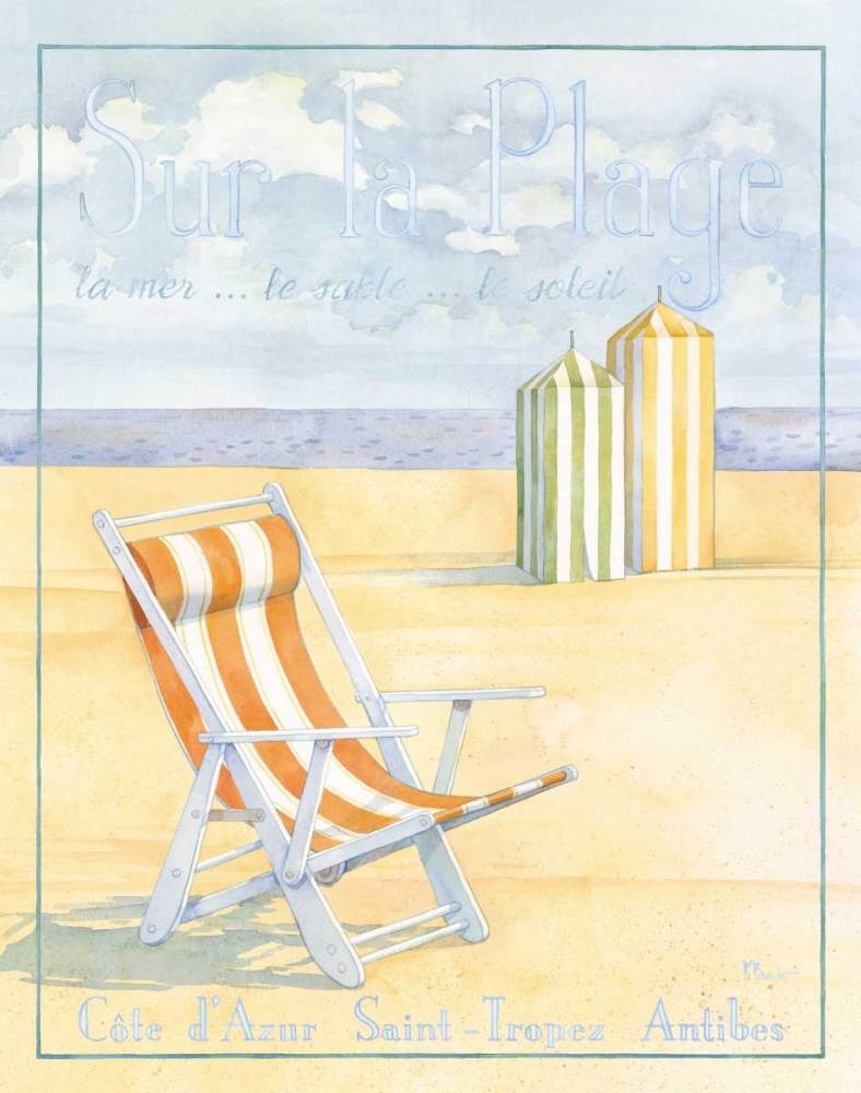 Sur la Plage art print by Paul Brent for $57.95 CAD